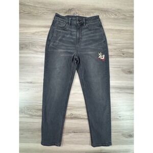 American Eagle Kellogg's x Mom Jean Stretch‎ Gray Denim Graphic Sz 0 Short